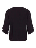 Vijosa 3/4 V - Neck Top Noos - SS25 - koop Tops van Vila bij Meisjes Brugge