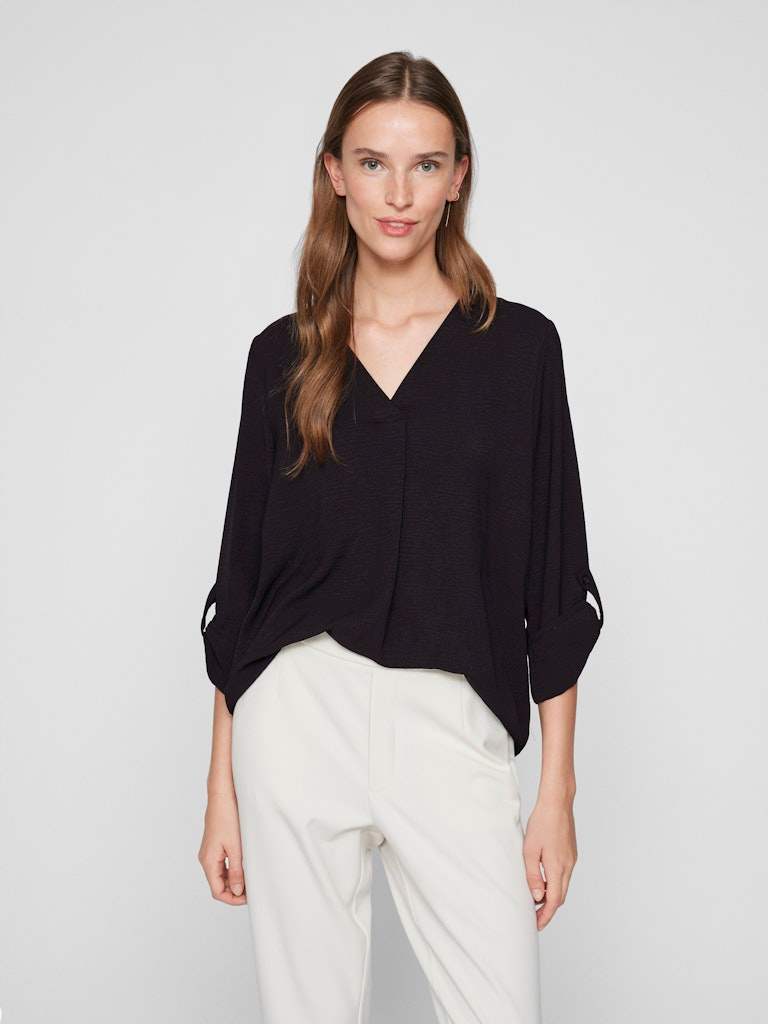 Vijosa 3/4 V-Neck Top Noos - SS25 van Vila – Tops voor dames | Meisjes Brugge