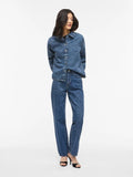 Jeans - Vikelly Hw Straght Denim Jeans Cre Mbd van Vila