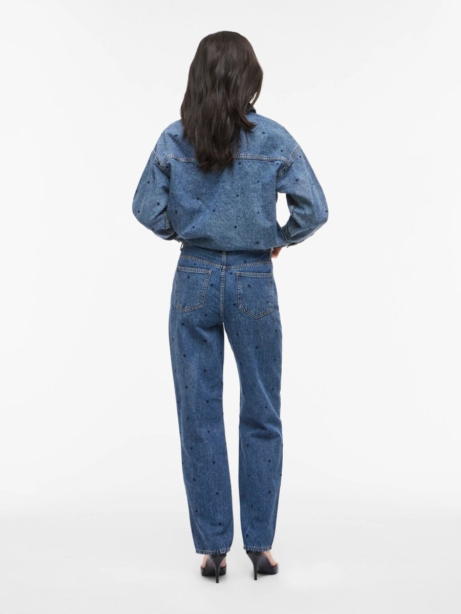 Jeans - Vikelly Hw Straght Denim Jeans Cre Mbd van Vila