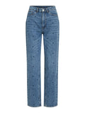 Jeans - Vikelly Hw Straght Denim Jeans Cre Mbd van Vila
