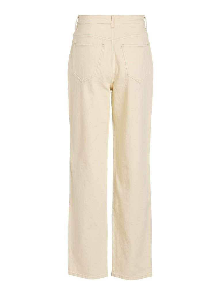 Jeans Vikelly Jaf Hw Straight Jeans Beige - Noos van Vila