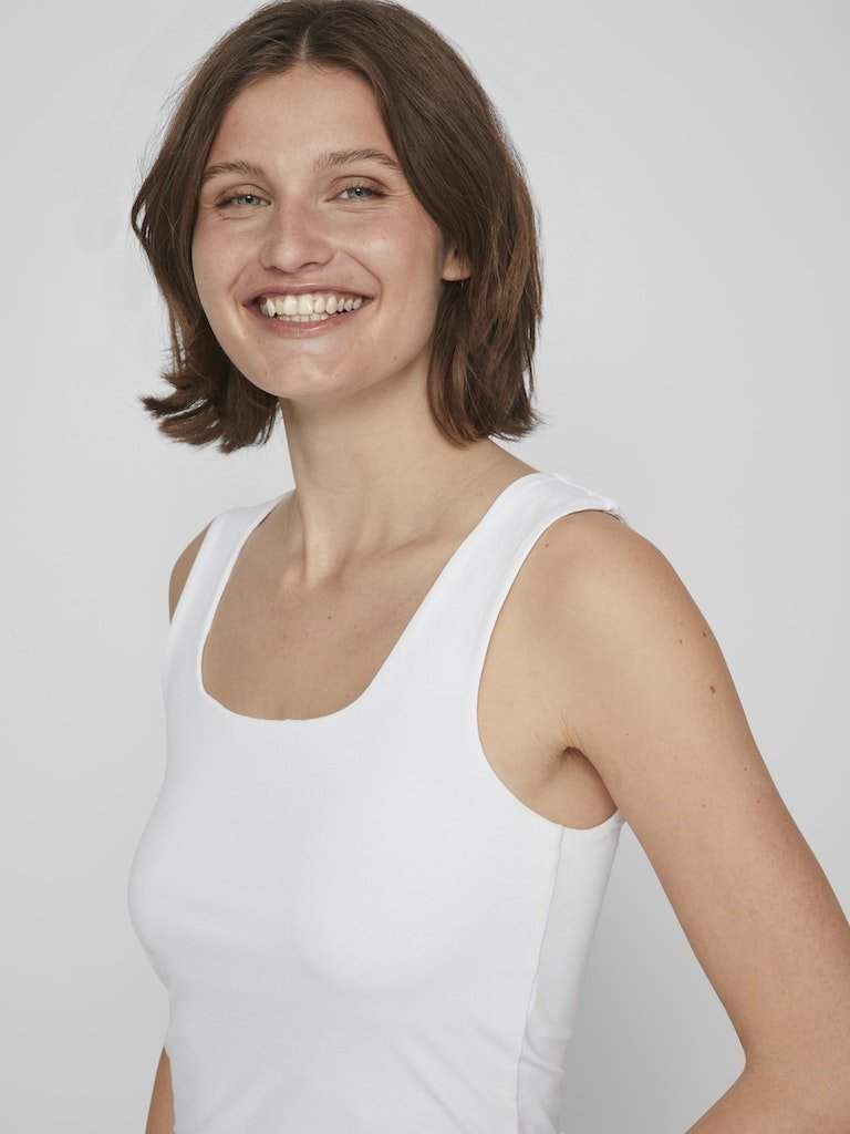 Vikenza U - Neck S/L Tank Top - Noos - koop Tops van Vila bij Meisjes Brugge