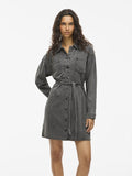 Jurken - Vikiki L/S Denim Shirt Dress van Vila