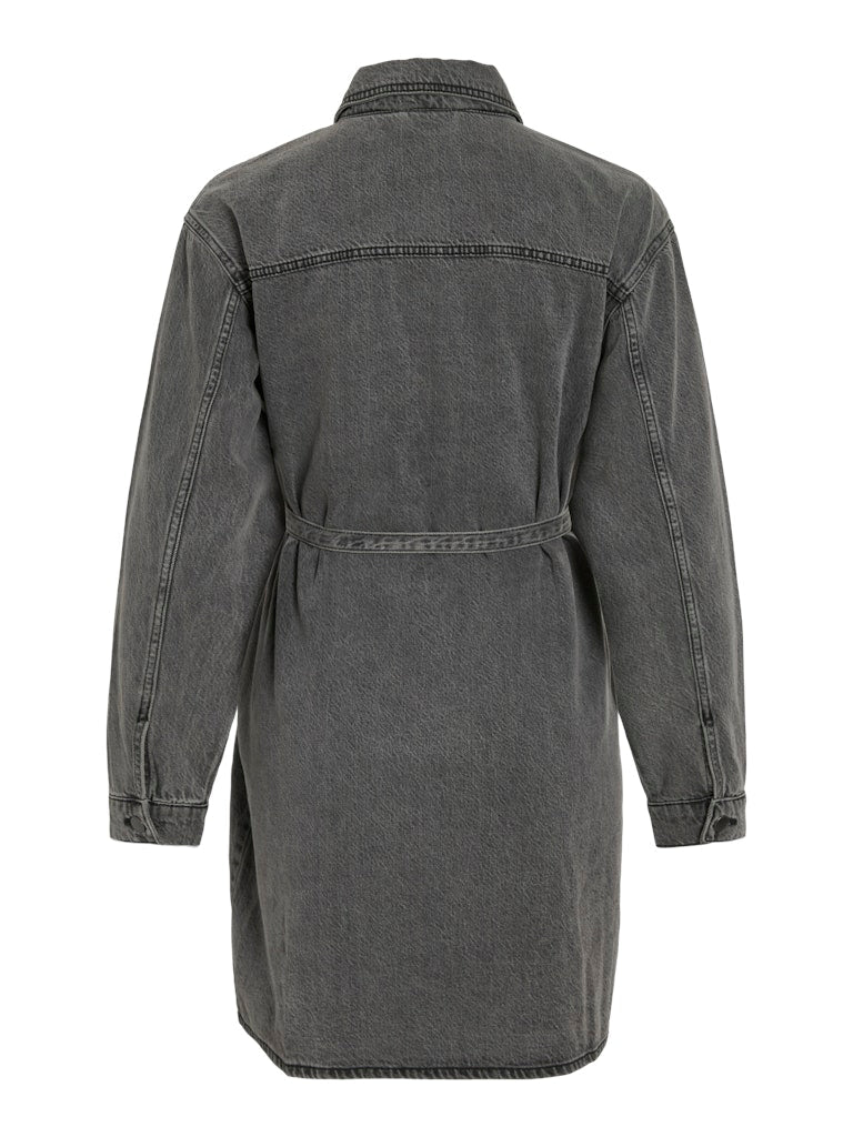 Jurken - Vikiki L/S Denim Shirt Dress van Vila