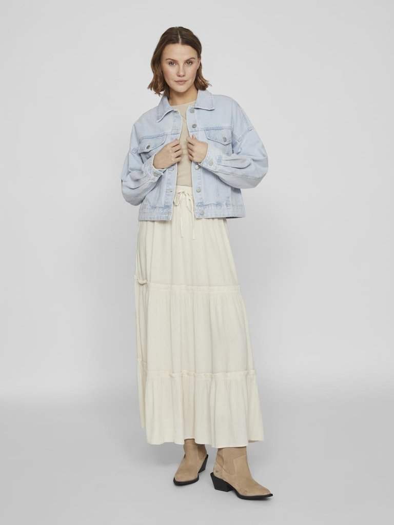 Vikira Short Denim Jacket - koop Jassen van Vila bij Meisjes Brugge