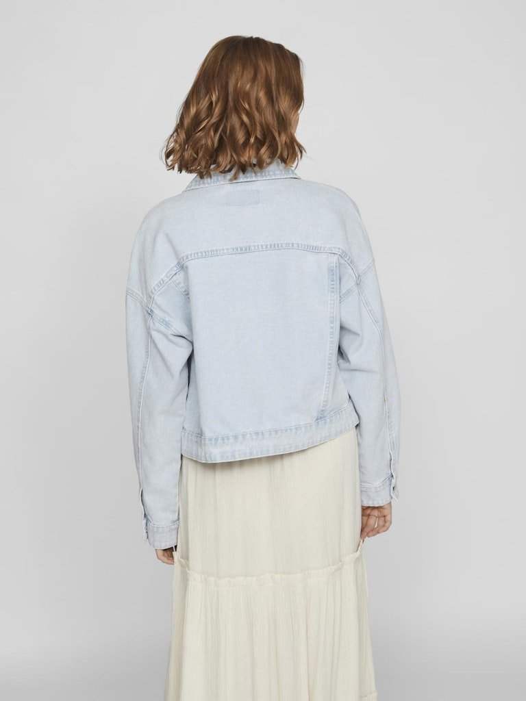 Vikira Short Denim Jacket - koop Jassen van Vila bij Meisjes Brugge