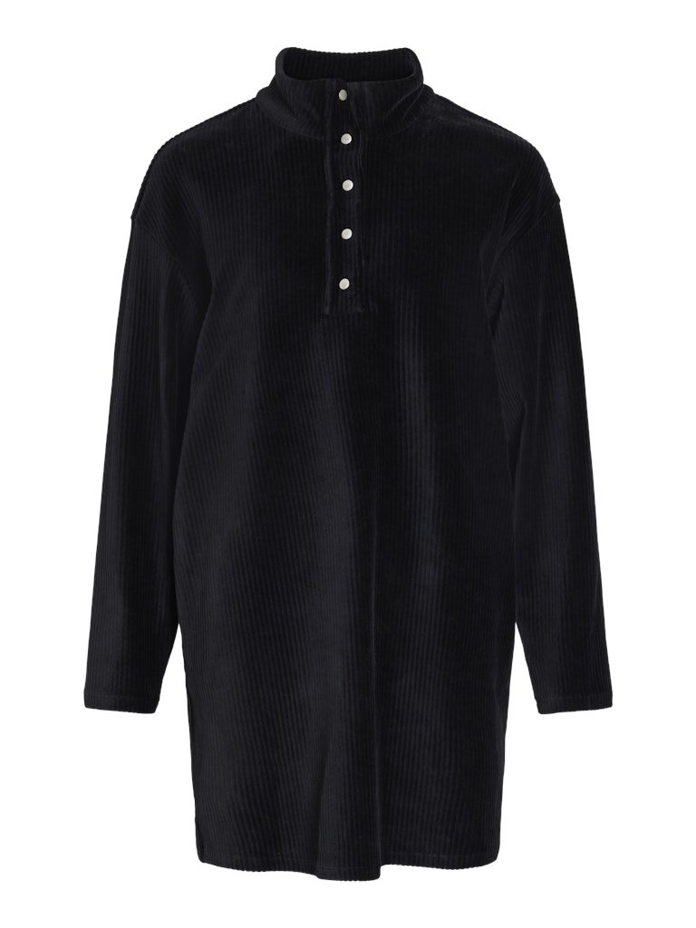 Black beauty Jurken - Vikita L/S High Neck Dress van Vila