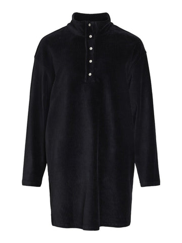 Black beauty Jurken - Vikita L/S High Neck Dress van Vila