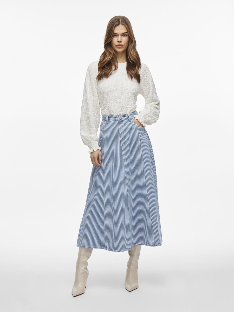 40% Vikomma Hw Midi Skirt van Vila – Rokken voor dames | Meisjes Brugge