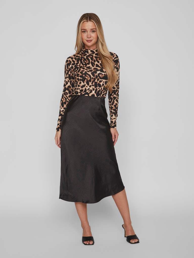 Vileoa L/S Rollneck Top Noos Leo - AW25 van Vila – Tops voor dames | Meisjes Brugge