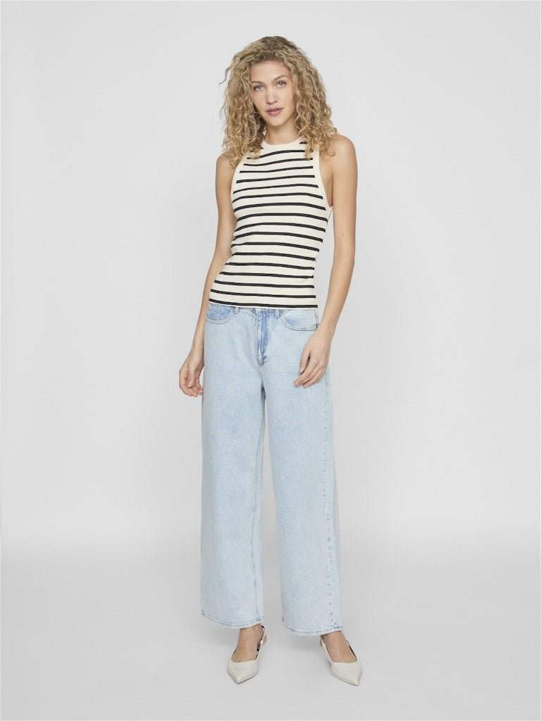 Vilibena O - Neck S/L Top - koop Tops van Vila bij Meisjes Brugge