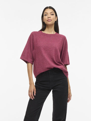 Viliga 2/4 O - Neck Knit Top Noos - koop Pulls van Vila bij Meisjes Brugge