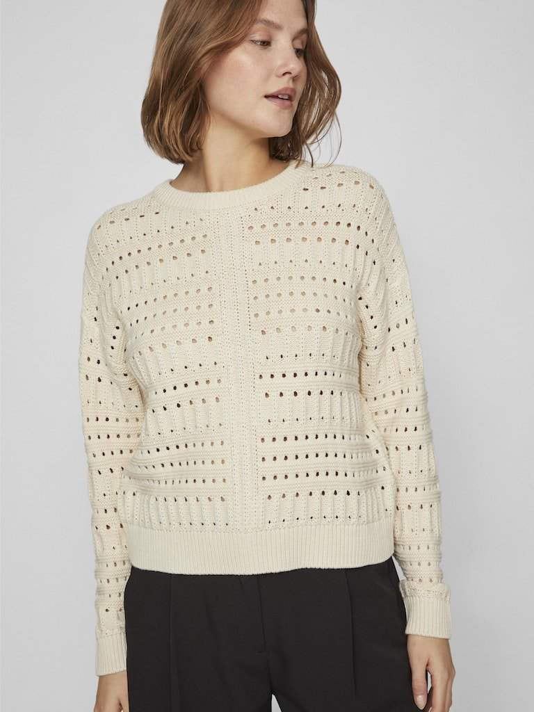 Pulls Vilisette L/S O-Neck Knit Top van Vila