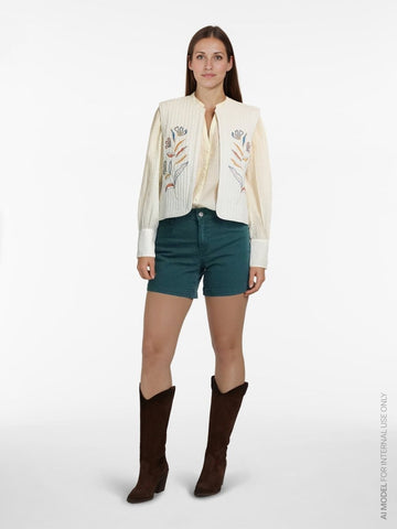 Vilorie Rio Rw Color Wash Shorts van Vila – Shorts voor dames | Meisjes Brugge
