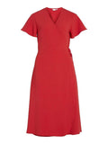 Jurken Vilovie S/S Wrap Midi Dress - Noos van Vila