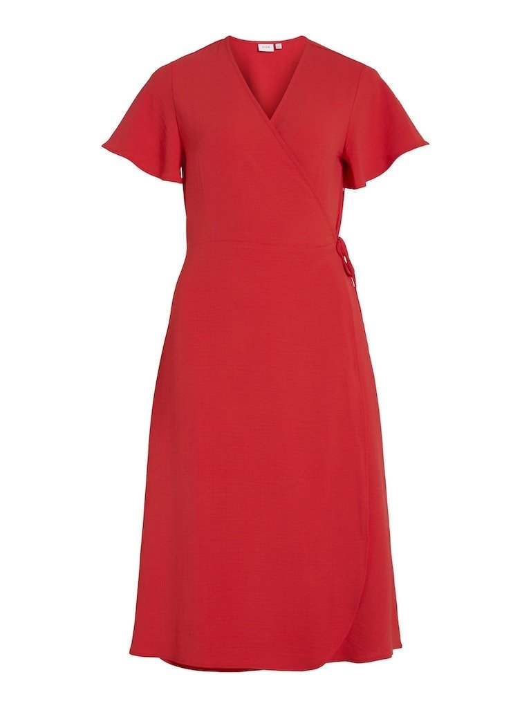 Jurken Vilovie S/S Wrap Midi Dress - Noos van Vila