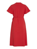 Jurken Vilovie S/S Wrap Midi Dress - Noos van Vila