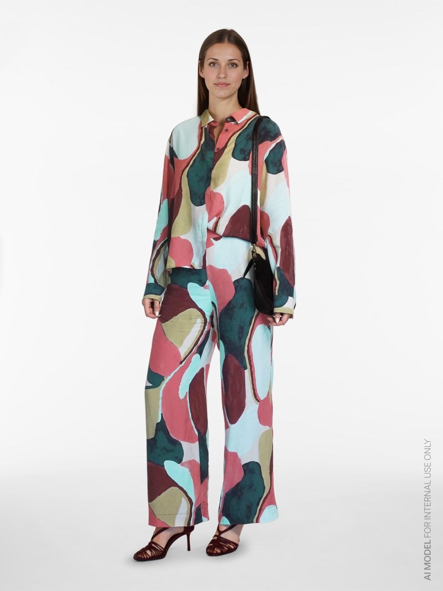 Vilulu Kai Hw Wide Pants van Vila – Broeken voor dames | Meisjes Brugge