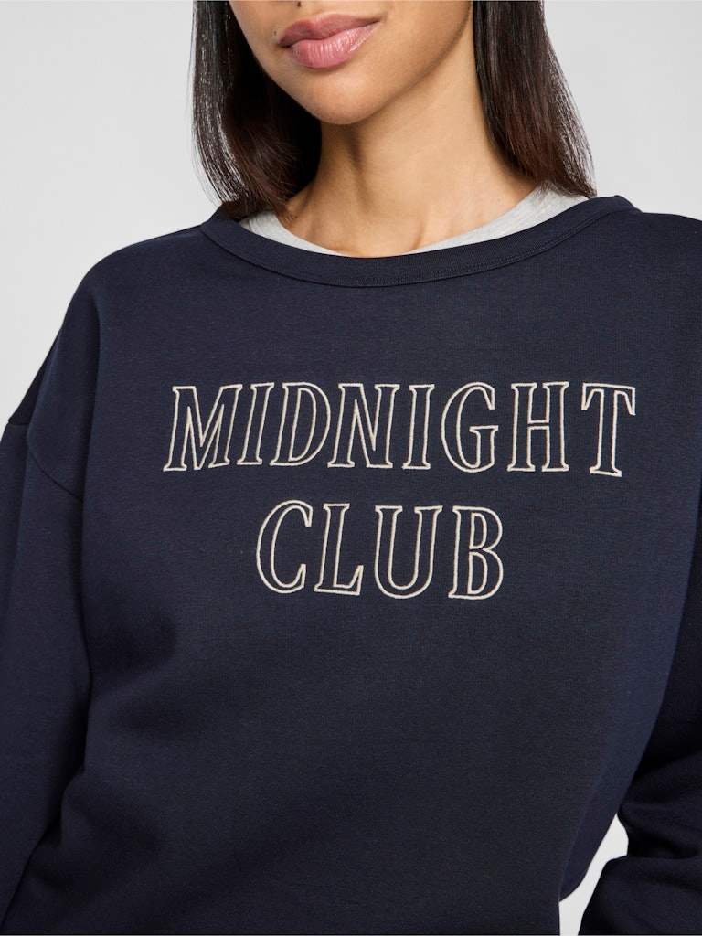 Vimaldea Emb O-Neck L/S Top van Vila – Pulls voor dames | Meisjes Brugge