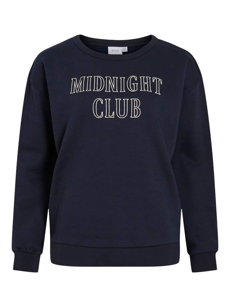 Vimaldea Emb O - Neck L/S Top - koop Pulls van Vila bij Meisjes Brugge