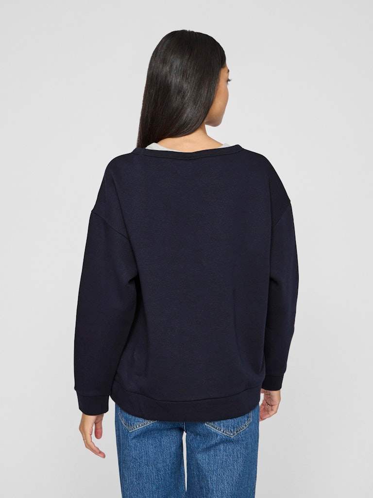 Vimaldea Emb O-Neck L/S Top van Vila – Pulls voor dames | Meisjes Brugge