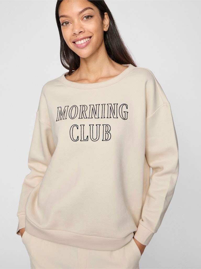 Vimaldea Emb O - Neck L/S Top - koop Pulls van Vila bij Meisjes Brugge