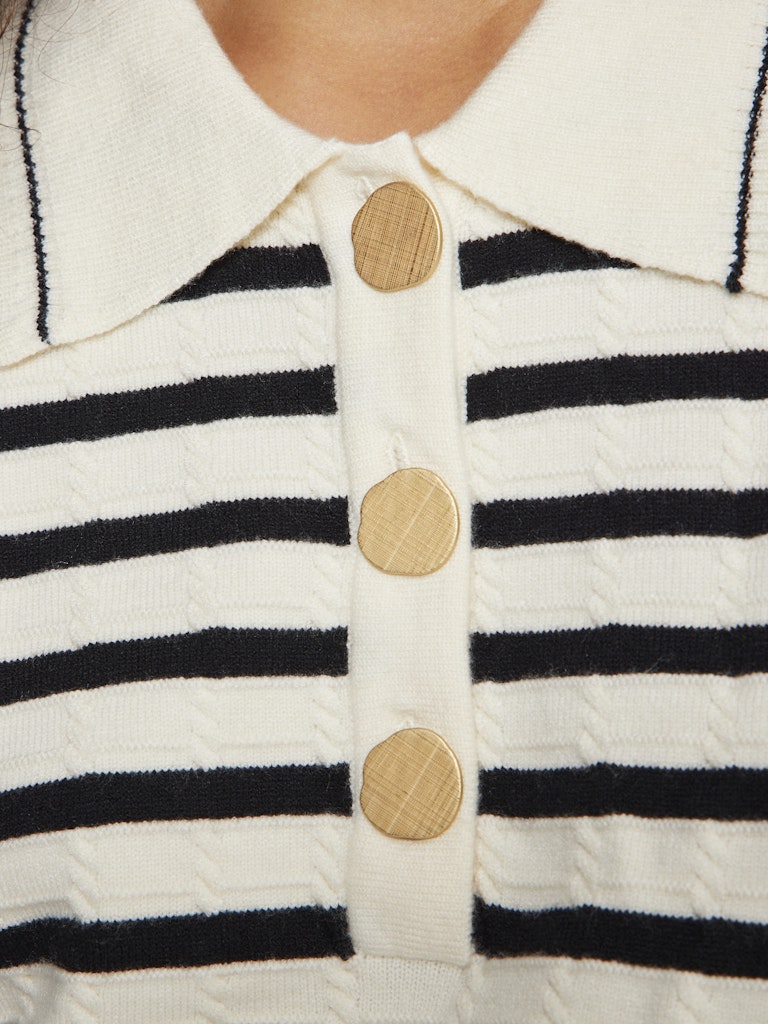 Pulls - Vimalfine L/S Polo Knit Top van Vila