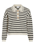 Pulls - Vimalfine L/S Polo Knit Top van Vila