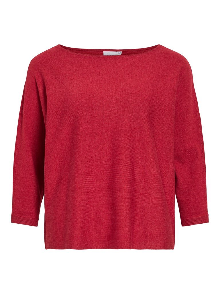 Vimalu Boatneck 3/4 Sleeve Knit Top Noos van Vila – Pulls voor dames | Meisjes Brugge