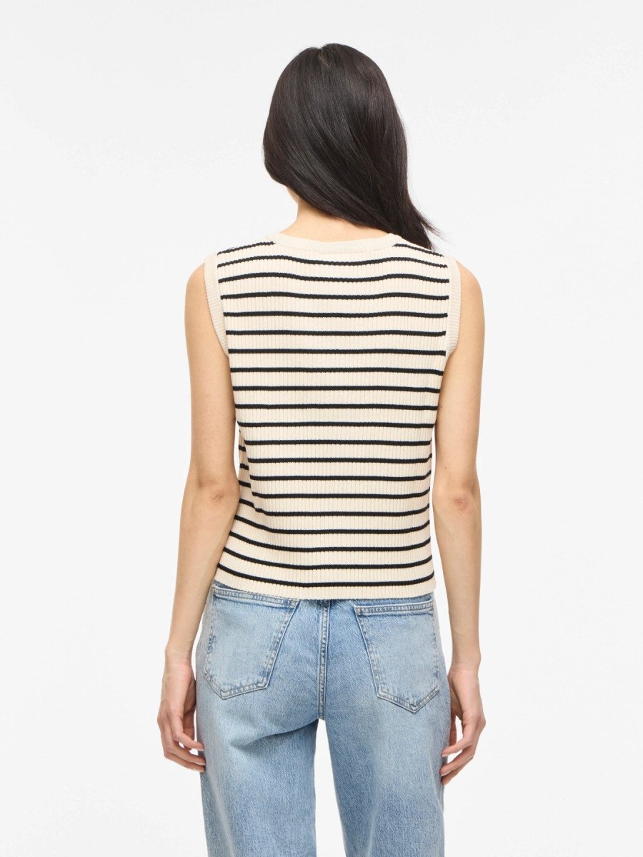 Vimalu Rib S/L O-Neck Knit Top van Vila – Pulls voor dames | Meisjes Brugge