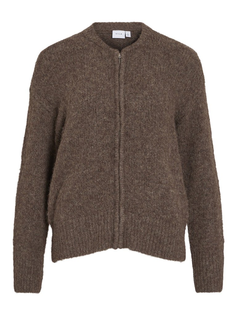 Shaved chocolate Pulls - Vimarley L/S Zip Cardigan van Vila