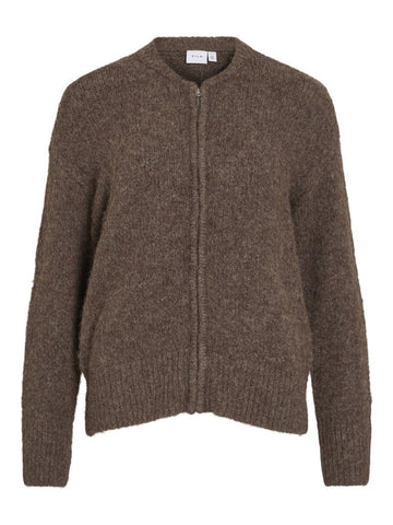 Shaved chocolate Pulls - Vimarley L/S Zip Cardigan van Vila