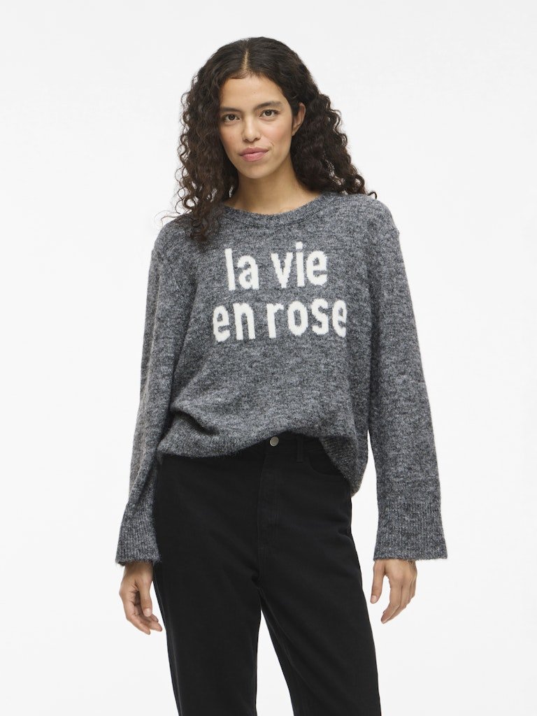 Pulls - Vimelie O-Neck L/S Detail Knit Top van Vila