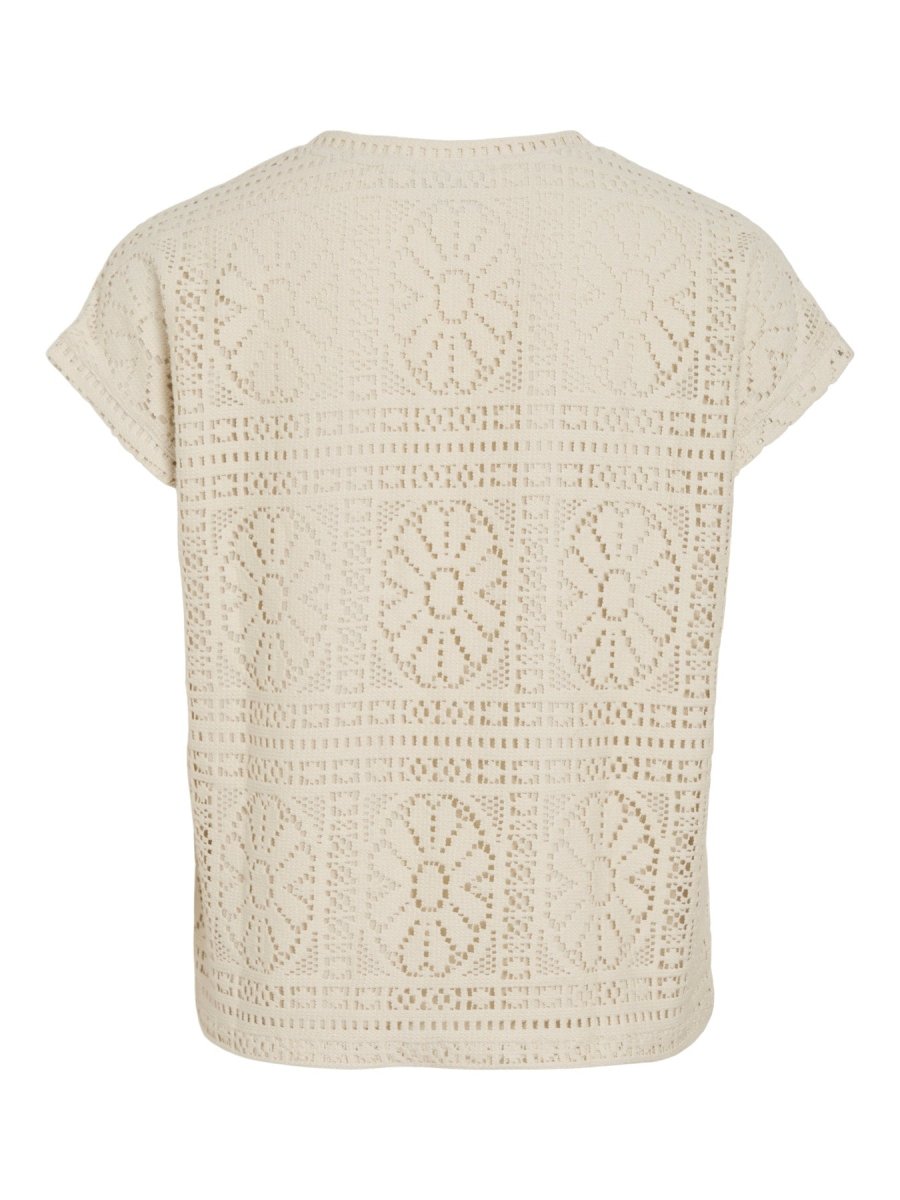 Vimerinda V-Neck C/S Top van Vila – Tops voor dames | Meisjes Brugge