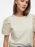 Vimerry O - Neck S/S Top - koop Tops van Vila bij Meisjes Brugge