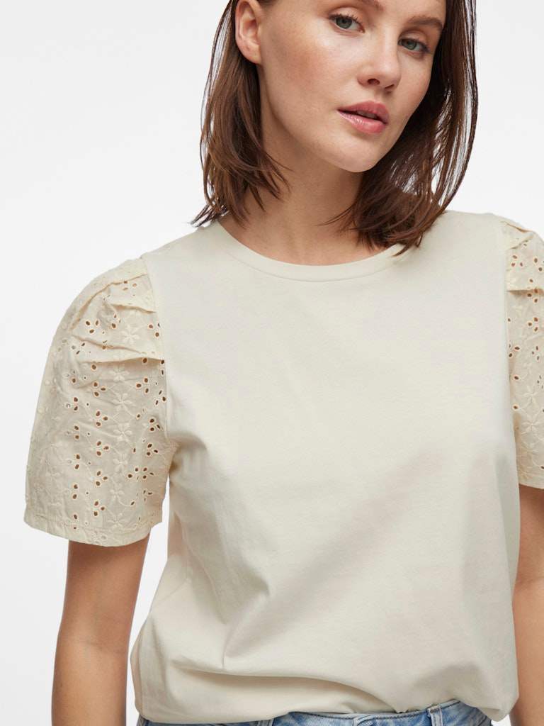 Vimerry O-Neck S/S Top van Vila – Tops voor dames | Meisjes Brugge