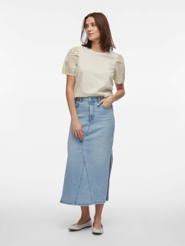 Vimerry O-Neck S/S Top van Vila – Tops voor dames | Meisjes Brugge
