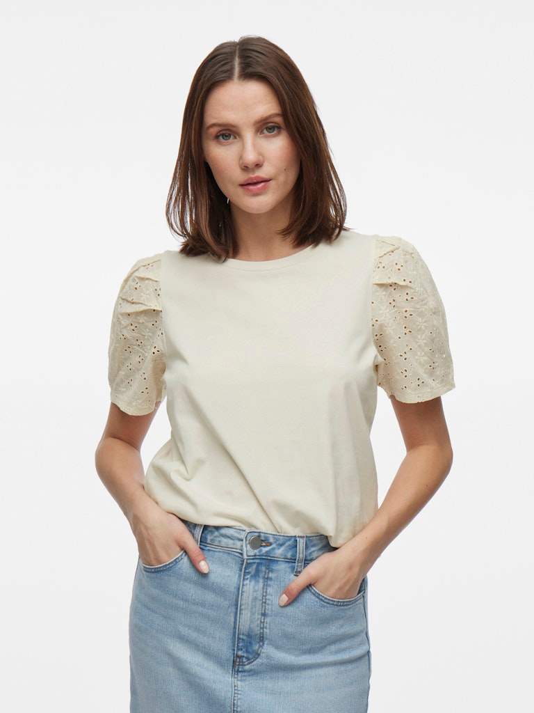 Vimerry O-Neck S/S Top van Vila – Tops voor dames | Meisjes Brugge