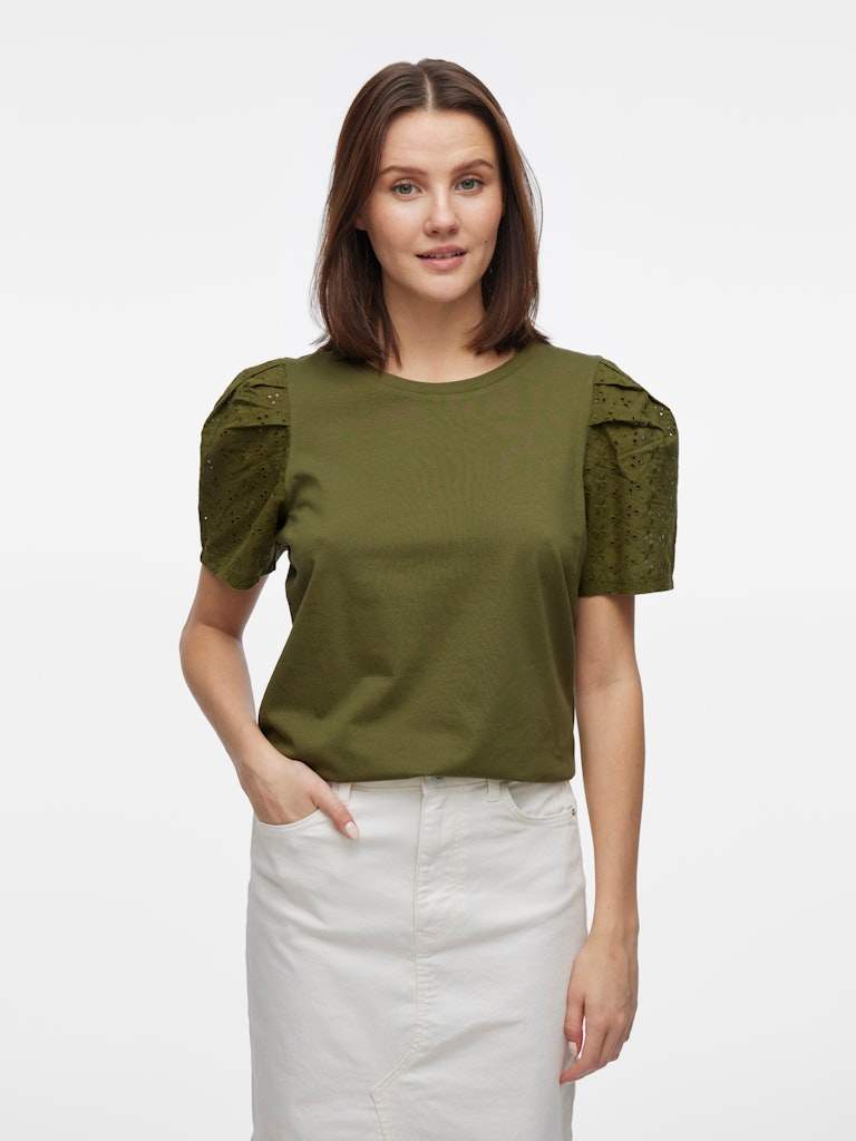 Vimerry O-Neck S/S Top van Vila – Tops voor dames | Meisjes Brugge