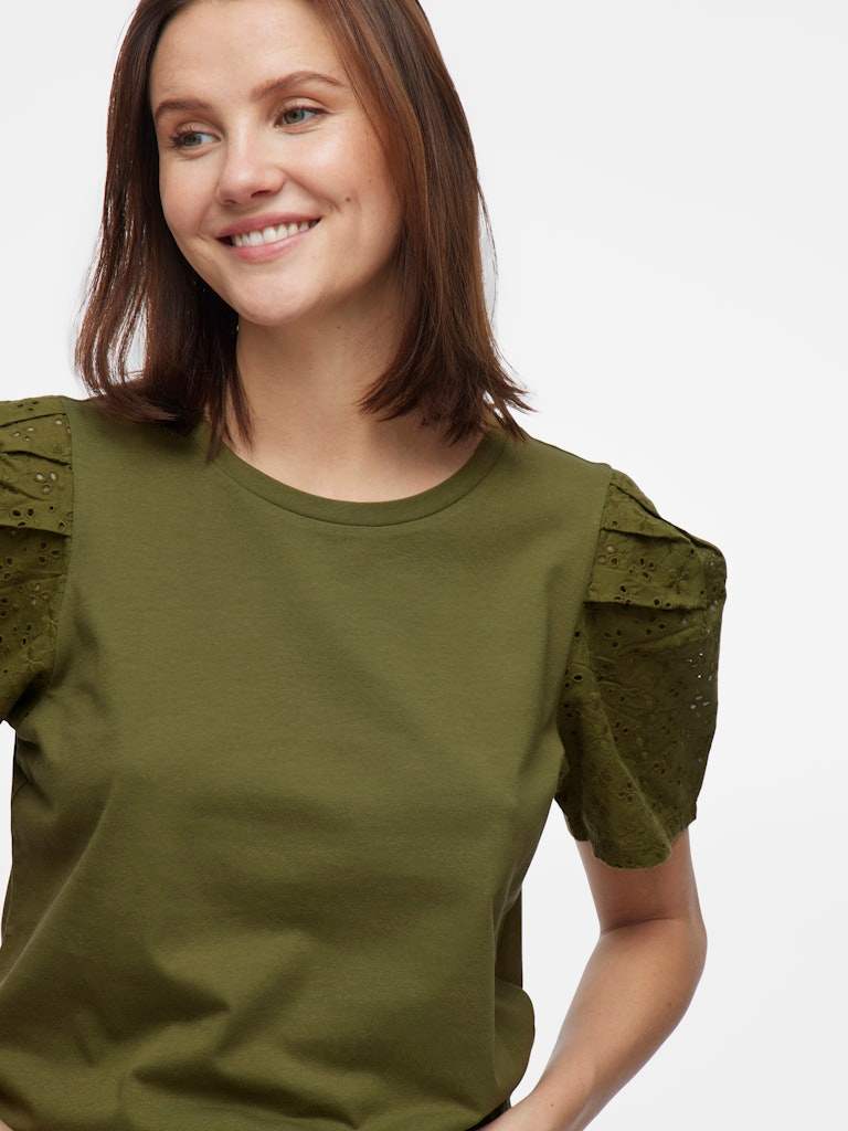 Vimerry O-Neck S/S Top van Vila – Tops voor dames | Meisjes Brugge