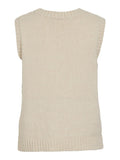 Pulls - Vimets O-Neck S/L Jacquard Knit Vest van Vila