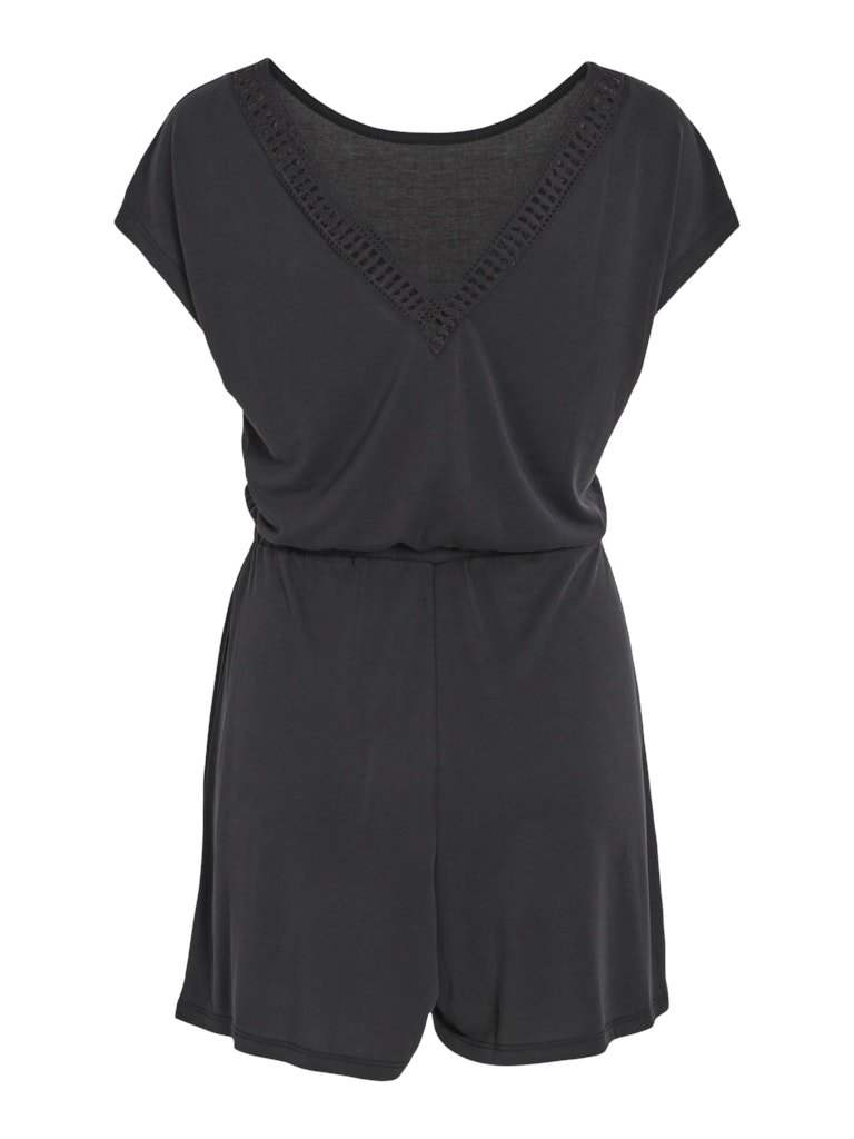 Black Beauty Playsuits - Vimodala Boat Neck Cap Sleeve Playsuit van Vila