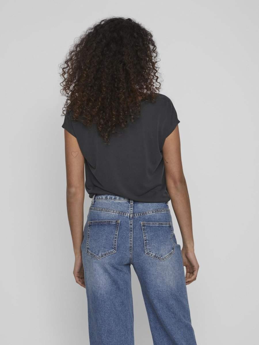 Vimodala V - Neck S/S Top - Noos SS24 - koop T-shirts van Vila bij Meisjes Brugge