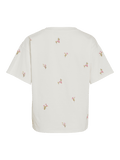 Vimonie Emb O-Neck S/S T-Shirt van Vila – T-shirts voor dames | Meisjes Brugge