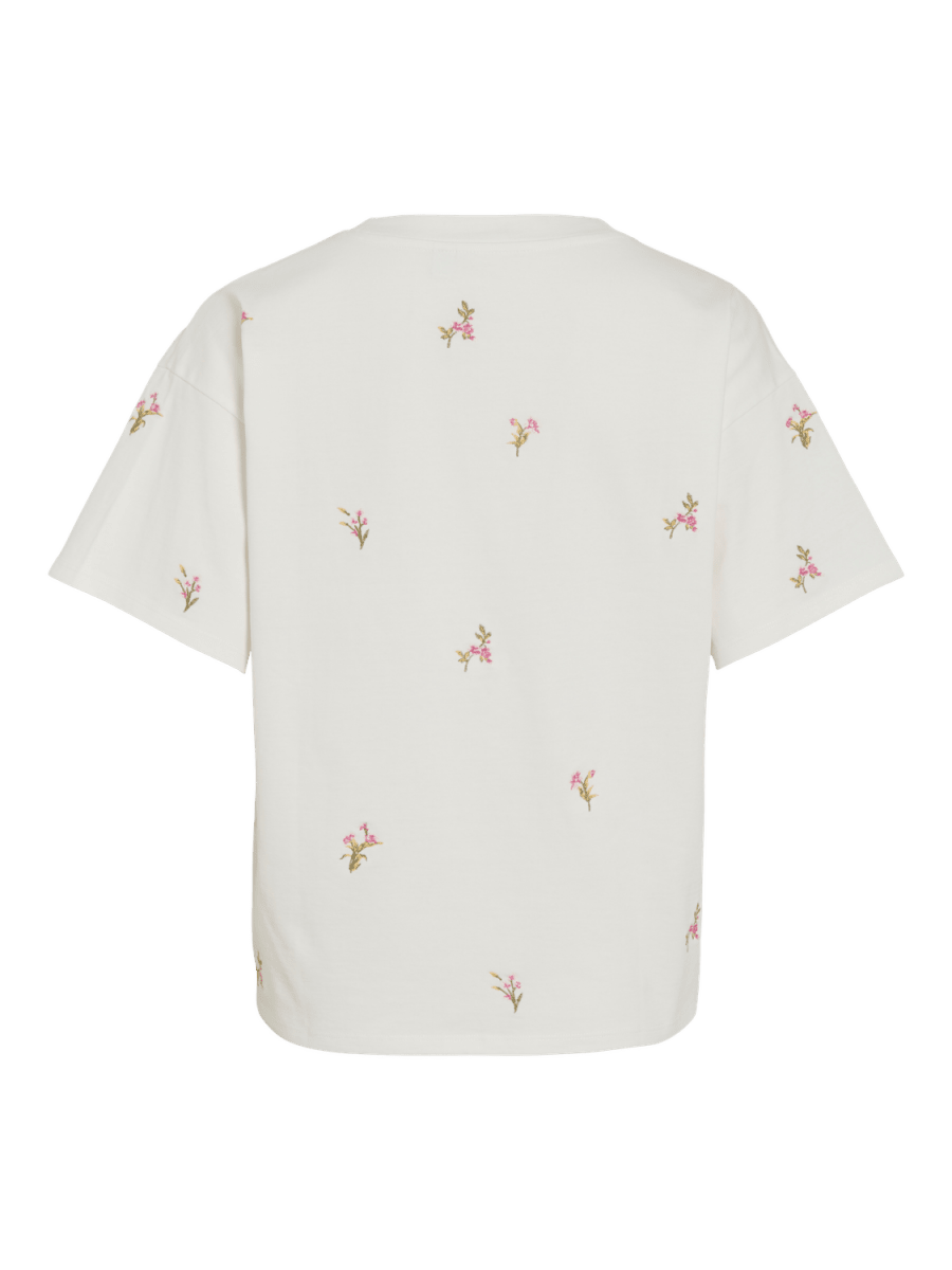 Vimonie Emb O-Neck S/S T-Shirt van Vila – T-shirts voor dames | Meisjes Brugge