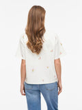 Vimonie Emb O-Neck S/S T-Shirt van Vila – T-shirts voor dames | Meisjes Brugge