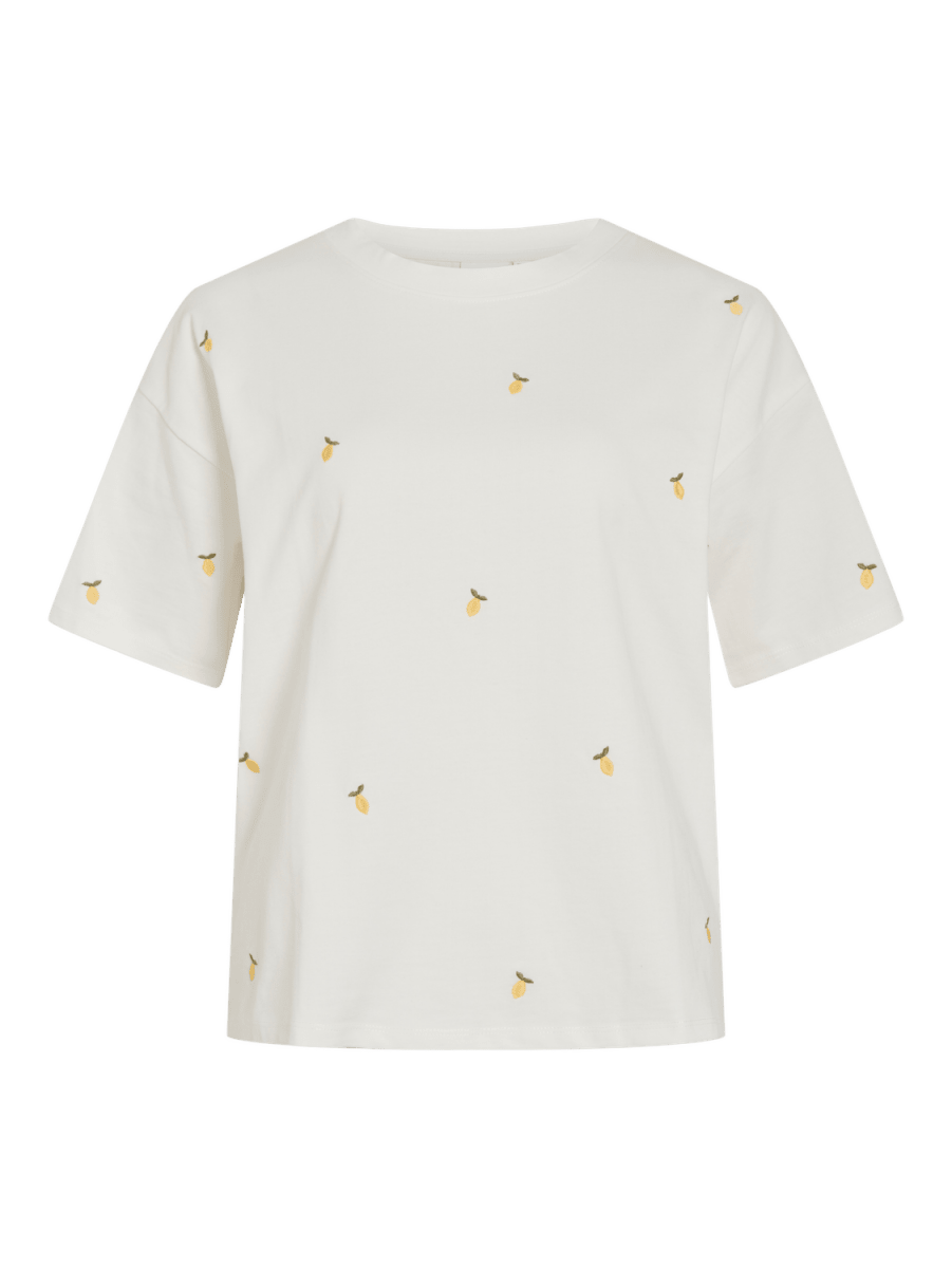 Vimonie Emb O-Neck S/S T-Shirt van Vila – T-shirts voor dames | Meisjes Brugge
