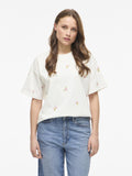 Vimonie Emb O-Neck S/S T-Shirt van Vila – T-shirts voor dames | Meisjes Brugge