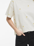 Vimonie Emb O-Neck S/S T-Shirt van Vila – T-shirts voor dames | Meisjes Brugge